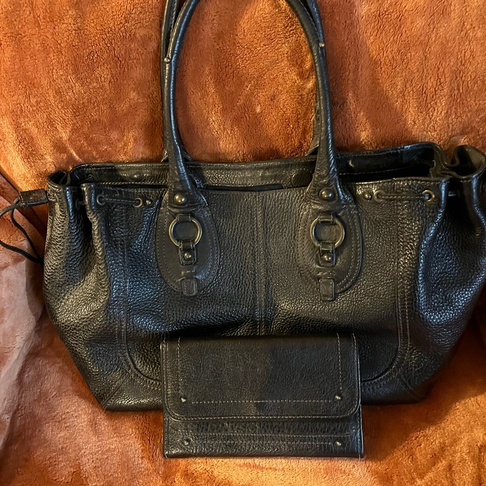 Banana Republic Black Tote with Textured Finish
